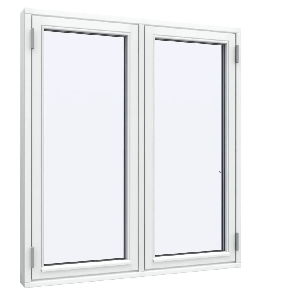Extra vitmålat fönster 100x100 cm 2-lufts